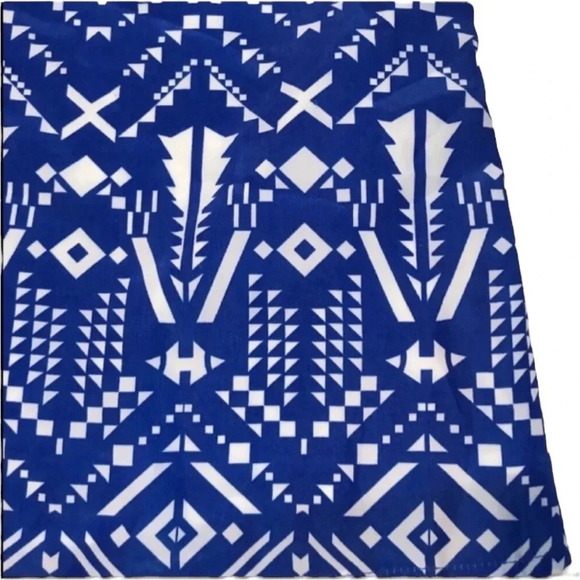 Sabine Blue White Geo Print Sleeveless Top Size XS - Picture 4 of 9